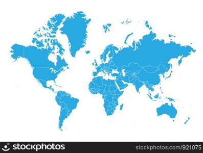 Map of world. High detailed vector map - world.