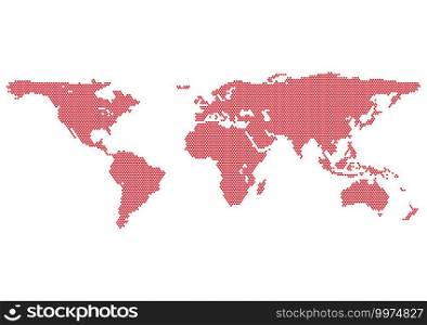 map of world with red heart on white background, vector EPS10, Element of this image furnished by Nasa