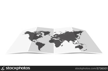 Map on White Background
