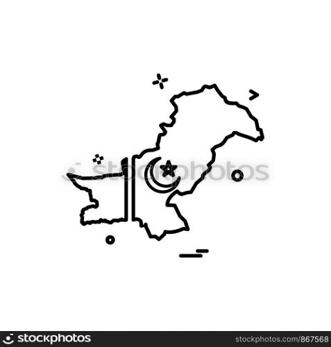 map pakistan icon vector