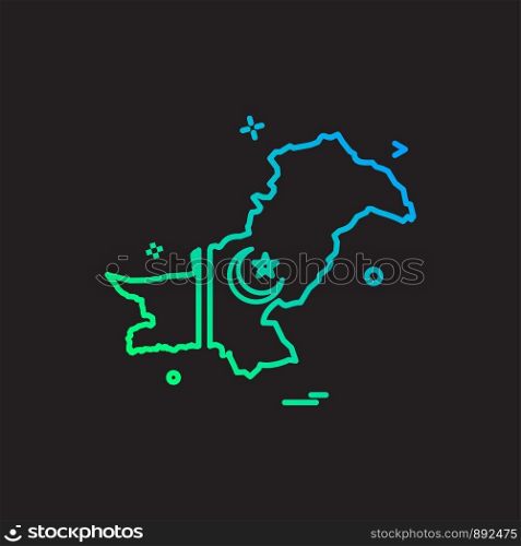 map pakistan icon vector
