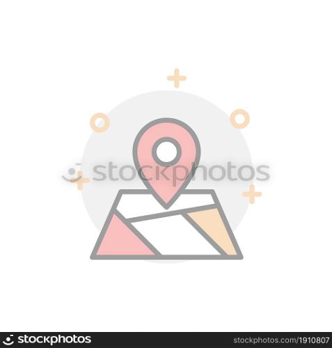 map pin flat icon