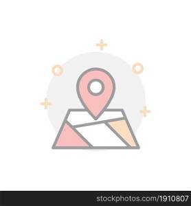 map pin flat icon