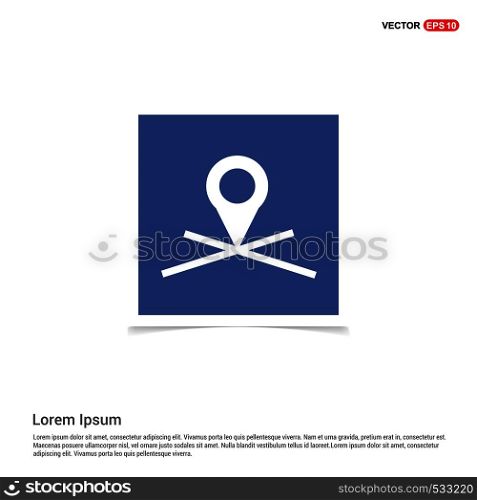Map pin icon - Blue photo Frame