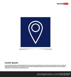 Map pin icon - Blue photo Frame