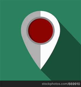 Map pin icon. Flat illustration of map pin vector icon for web. Map pin icon, flat style.