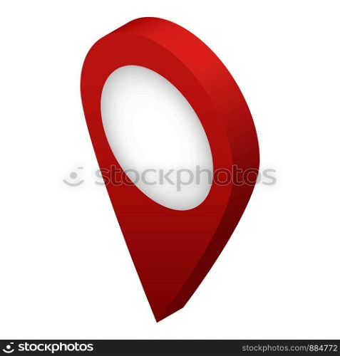 Map pin icon. Isometric of map pin vector icon for web design isolated on white background. Map pin icon, isometric style