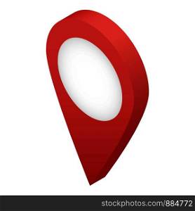 Map pin icon. Isometric of map pin vector icon for web design isolated on white background. Map pin icon, isometric style