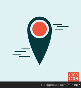 Map pin icon. Map pin icon. Location mark symbol. Vector illustration