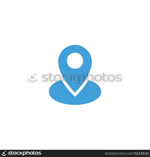 Map pin icon template. Vector illustration