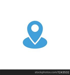 Map pin icon template. Vector illustration