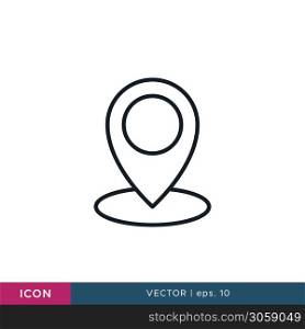 Map pin icon vector design template. Editable stroke