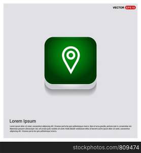 Map pin iconGreen Web Button - Free vector icon
