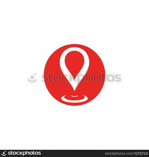 Map pin logo icon location sign template