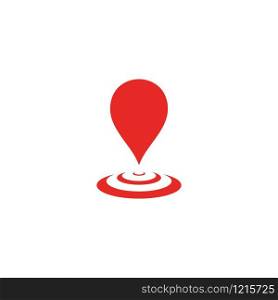 Map pin logo icon location sign template