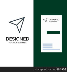 Map, Pin, Marker, Mail Grey Logo Design and Business Card Template
