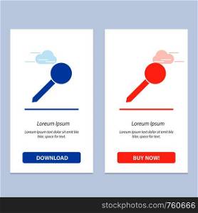 Map, Pin, Marker, Mark Blue and Red Download and Buy Now web Widget Card Template