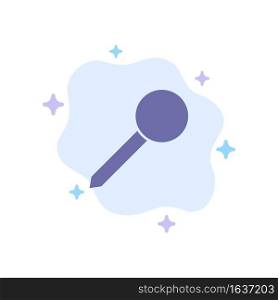 Map, Pin, Marker, Mark Blue Icon on Abstract Cloud Background
