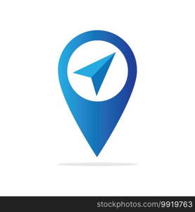 map point location pin vector icon for mapping and satellite allocation