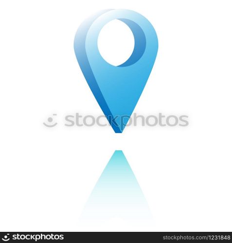 Map pointer 3d pin. Location symbols vector set isolated on white background.