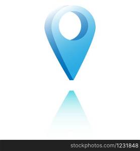 Map pointer 3d pin. Location symbols vector set isolated on white background.