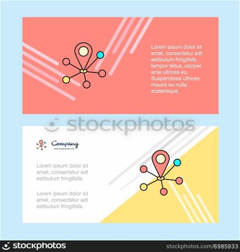 Map pointer abstract corporate business banner template, horizontal advertising business banner.