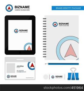 Map pointer Business Logo, Tab App, Diary PVC Employee Card and USB Brand Stationary Package Design Vector Template