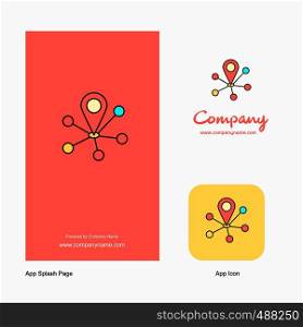 Map pointer Company Logo App Icon and Splash Page Design. Creative Business App Design Elements