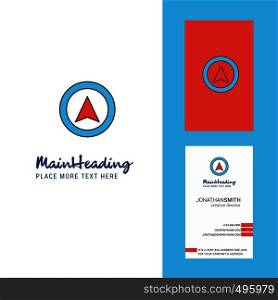 Map pointer Creative Logo and business card. vertical Design Vector