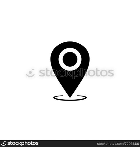 Map pointer, geo pin, location icon in black or geolocation, gps, on isolated white background. EPS 10 vector. Map pointer, geo pin, location icon in black or geolocation, gps, on isolated white background. EPS 10 vector.