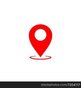 Map pointer, geo pin, location icon in red or geolocation, gps, on isolated white background. EPS 10 vector. Map pointer, geo pin, location icon in red or geolocation, gps, on isolated white background. EPS 10 vector.