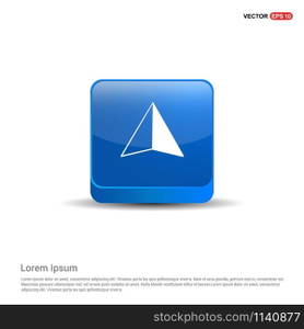 Map pointer icon - 3d Blue Button.
