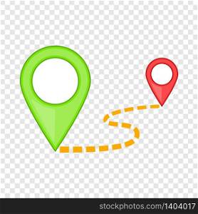 Map pointer icon. Cartoon illustration of map pointer vector icon for web. Map pointer icon, cartoon style