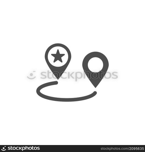 Map pointer icon flat design template illustration vector