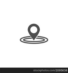 Map pointer icon flat design template illustration vector