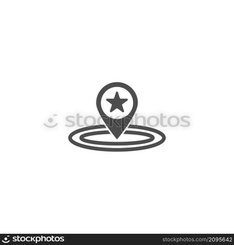 Map pointer icon flat design template illustration vector