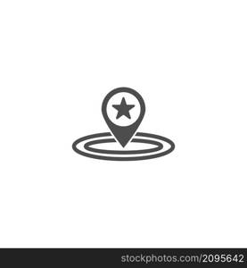 Map pointer icon flat design template illustration vector