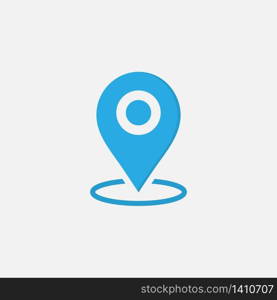 Map pointer icon in blue. GPS navigation location symbol EPS 10. Map pointer icon in blue. GPS navigation location symbol. EPS 10