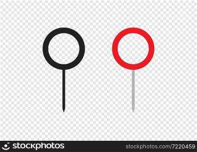 Map pointer icon set. Gps pin sign. Place point marker symbol in vector flat style.