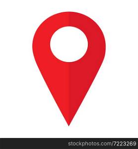 Map pointer icon vector illustration isolated on white background. Map pointer icon vector illustration isolated on white