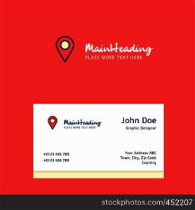 Map pointer logo Design with business card template. Elegant corporate identity. - Vector