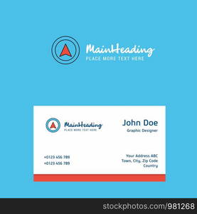 Map pointer logo Design with business card template. Elegant corporate identity. - Vector