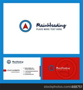 Map pointer Logo design with Tagline & Front and Back Busienss Card Template. Vector Creative Design