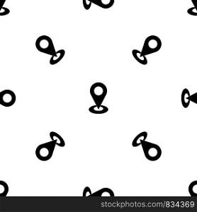 Map pointer pattern repeat seamless in black color for any design. Vector geometric illustration. Map pointer pattern seamless black
