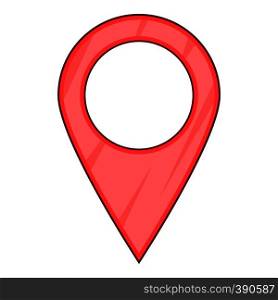 Map pointer pin icon. Cartoon illustration of map pointer pin vector icon for web. Map pointer pin icon, cartoon style