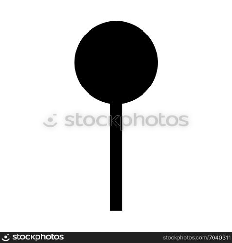 Map pointer pin, icon on isolated background