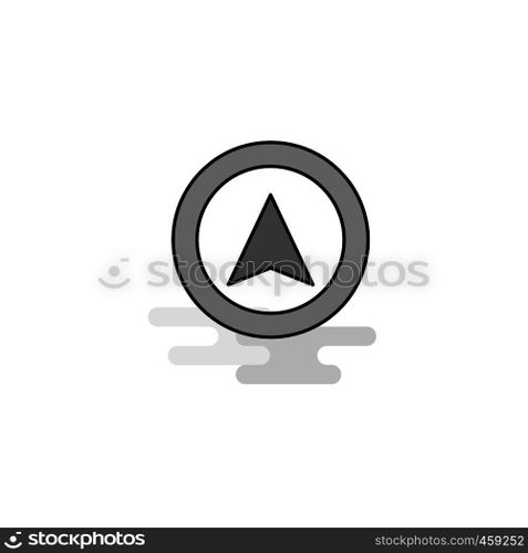 Map pointer Web Icon. Flat Line Filled Gray Icon Vector