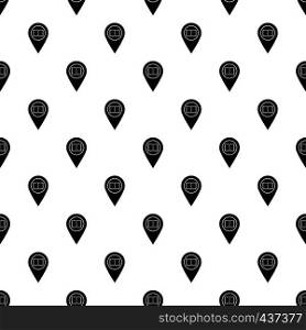 Map pointer with book pattern seamless in simple style vector illustration. Map pointer with book pattern vector