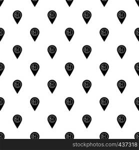 Map pointer with gas station symbol pattern seamless in simple style vector illustration. Map pointer with gas station symbol pattern vector