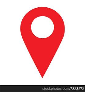 Map red pointer icon marker vector isolated on white background eps 10. Map red pointer icon marker vector isolated on white background